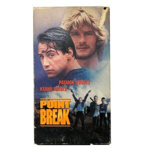 Point Break VHS Movie 1991 Action Film Patrick Swayze Keanu Reeves Used